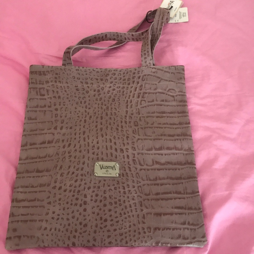 Valentina purple tote bag
